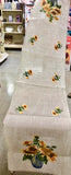 Sunflowers Linen Table Runner Long