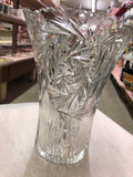 Vintage Hand Cut Pinwheel Crystal Vase