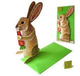 3D Animal Card - Rabbit with Carrot