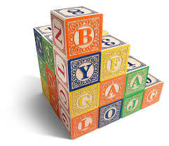 Classic English Language Wooden Blocks