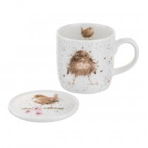 Wrendale Flying the Nest Mug and Coaster Set