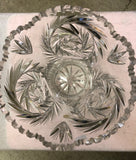 Vintage Hand Cut Pinwheel Crystal Vase