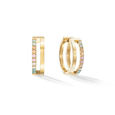 Gold Multicolour Pastel Earrings