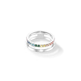 Silver Multicolour Ring