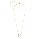 Gold Stainless Steel Multicolour Necklace
