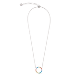 Silver Stainless Steel Multicolour Necklace