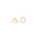 Silver Stainless Gold Crystal  Earrings