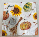 Pumpkin and Sunflower Cocktail Napkins