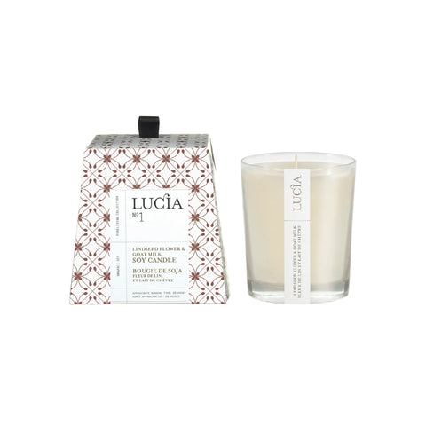 Lucia N°1 Lindseed Flower and Goat Milk Soy Votive Candle - 20 hr