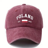 Polish Pride Baseball Cap -Burgundy