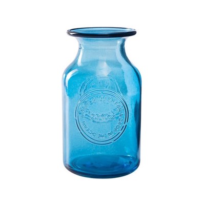 Ocean Blue Recycled Glass Vase