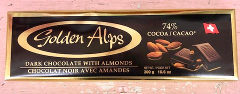 Golden Alps 74% Dark Chocolate with Almonds