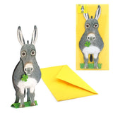 3D Animal Card - Donkey
