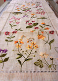 Wild Flowers Linen Table Topper 36"x 36"