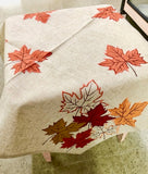 Maple Leaves Linen Table Topper