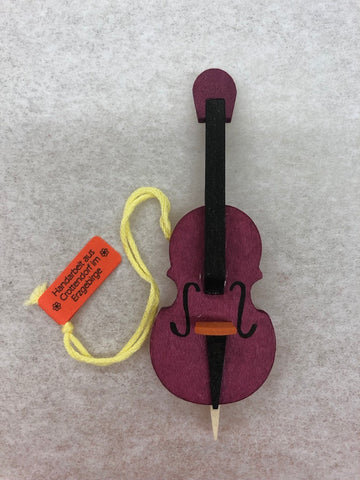 Wooden Double Bass Ornament