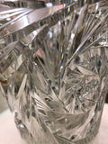 Vintage Hand Cut Pinwheel Crystal Vase