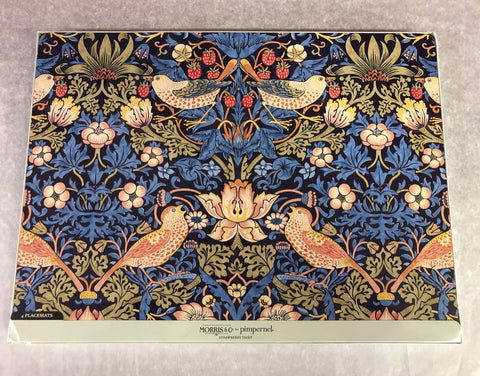 William Morris Blue Strawberry Thief Placemats
