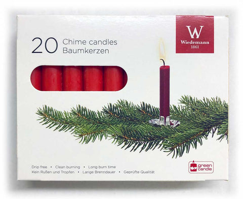 Christmas Tree and Angel Chime Candles - Red
