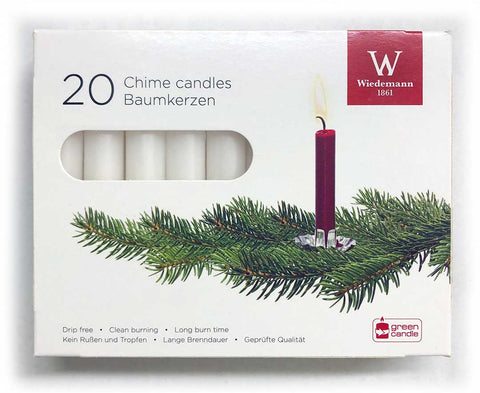 Christmas Tree and Angel Chime Candles - White
