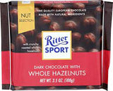 Ritter Sport Dark Chocolate Hazelnut bar