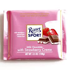 Ritter Strawberry Cream Milk Chocolate Bar