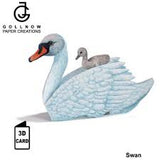 3D Animal Card - Swan and baby
