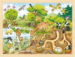 Goki Animals Above and Below 48 piece Wood Puzzle