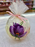 Jakelis Purple Flower Ball Candle