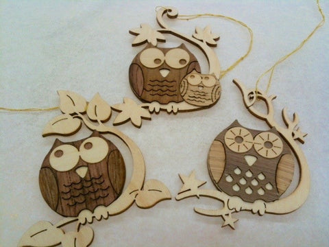 Wooden Owl Hang-ons