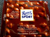 Ritter Sport Milk Chocolate with whole Hazelnuts bar