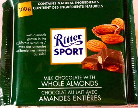 Ritter Sport Milk Chocolate with Whole Almonds