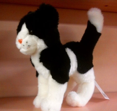 Black and White Plush Cat